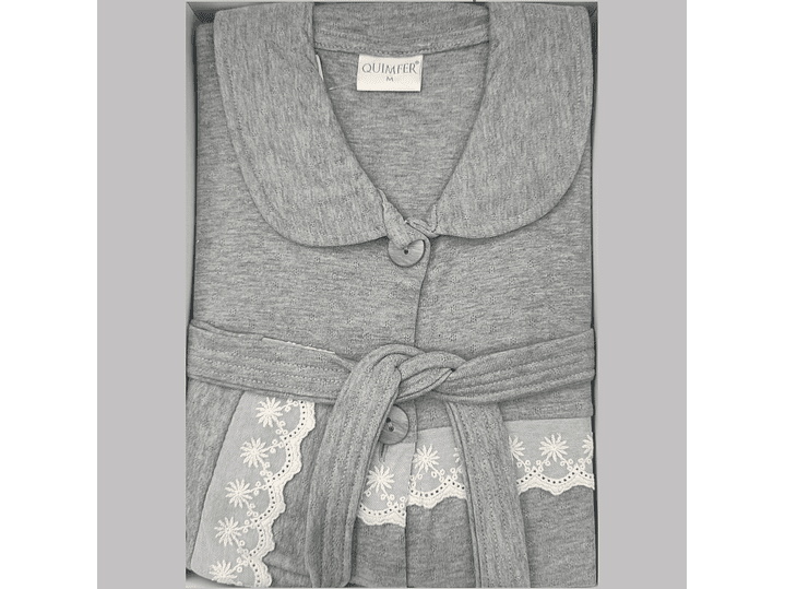 Robe de mulher em algodão com botões e cinto 4