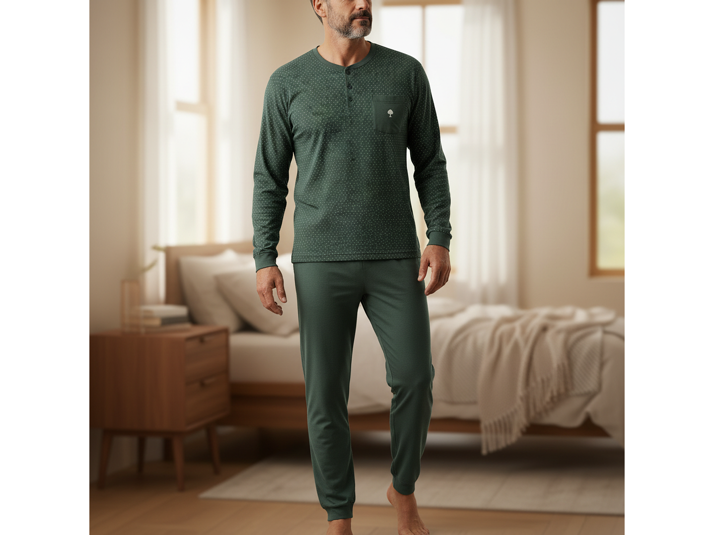 Pijama de homem em algodão 1