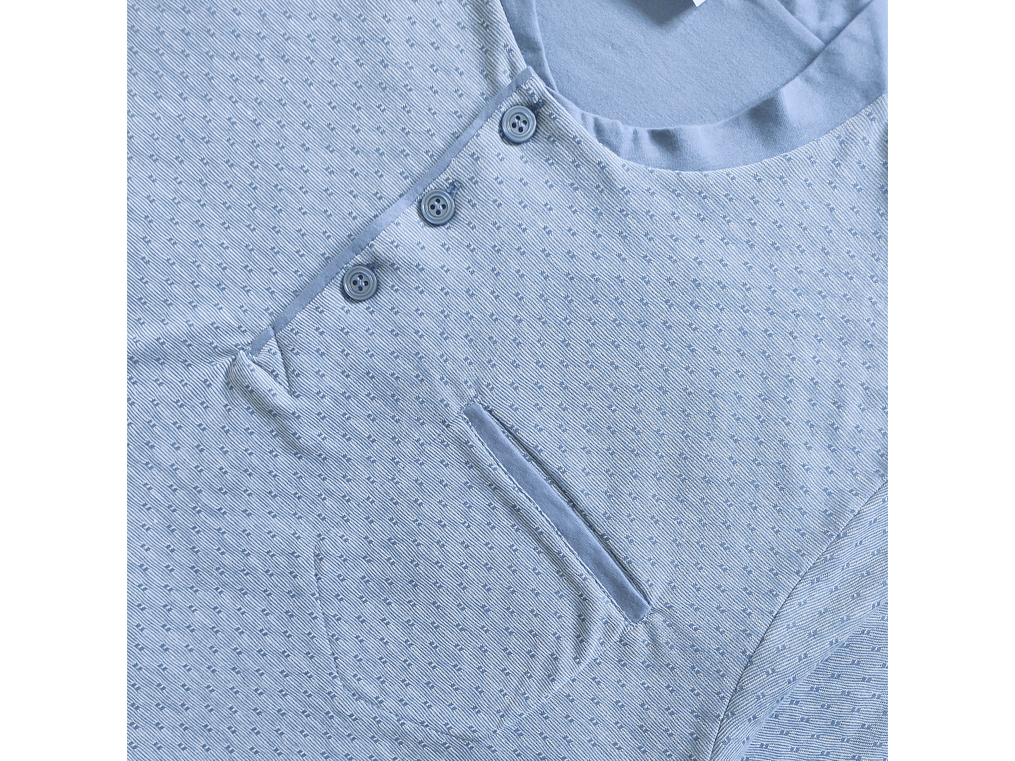 Pijama de homem em algodão - azul indigo 5