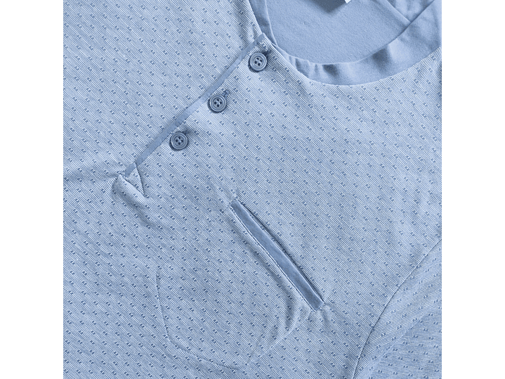 Pijama de homem em algodão - azul indigo 5