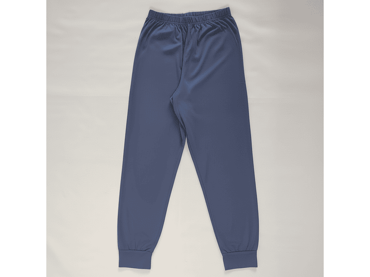 Pijama de homem em algodão - azul indigo 6