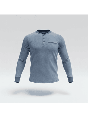 Pijama de homem em algodão - azul indigo