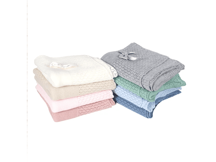 Manta em malha trabalhada Laço 4