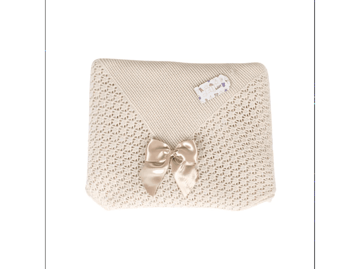 Manta em malha trabalhada Laço 1