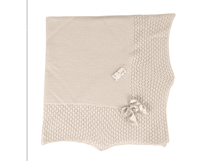 Manta em malha trabalhada Laço 2