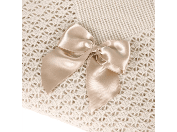 Manta em malha trabalhada Laço 3