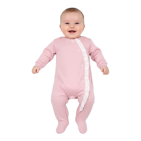 Babygrow em algodão com bordado inglês - 0 e 1 mês