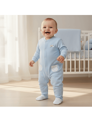 Pijama inteiro em algodão - 18 e 24 meses
