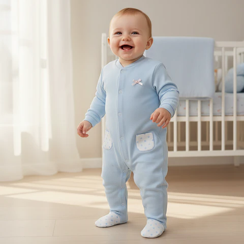 Pijama inteiro em algodão - 18 e 24 meses