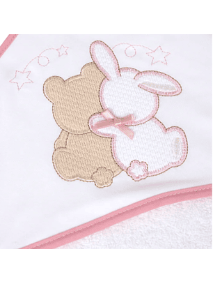 Toalha de banho em algodão bordada