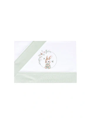 Jogo de lençóis para cama de grades em algodão