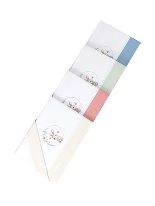 Jogo de lençóis para cama de grades em algodão