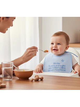 Babete de Atilho Impermeável com Frases Divertidas