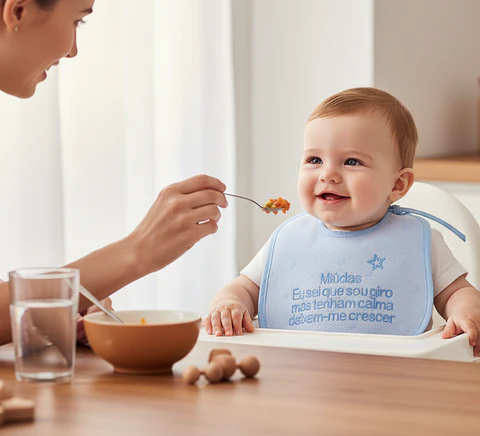 Babete de Atilho Impermeável com Frases Divertidas