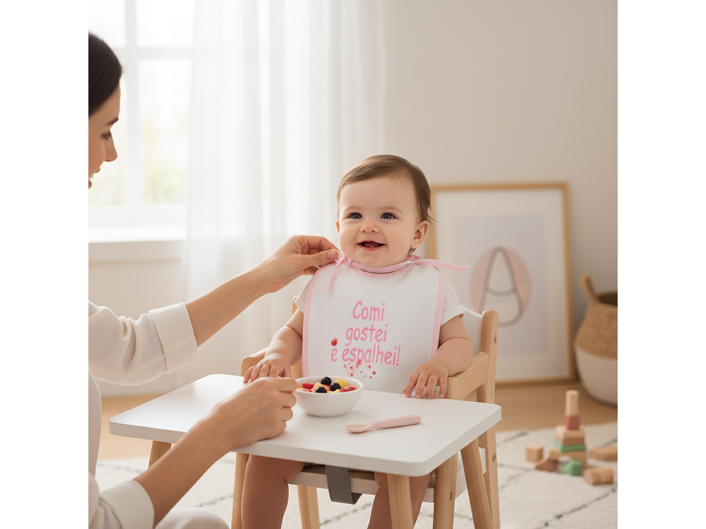 Babete de Atilho Impermeável com Frases Divertidas 4