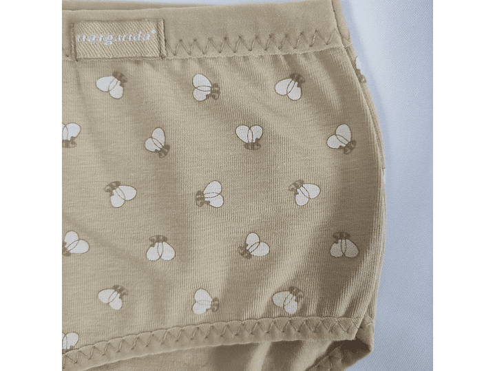 Cueca em algodão Margarida (abelhas) - Pack de 4  3