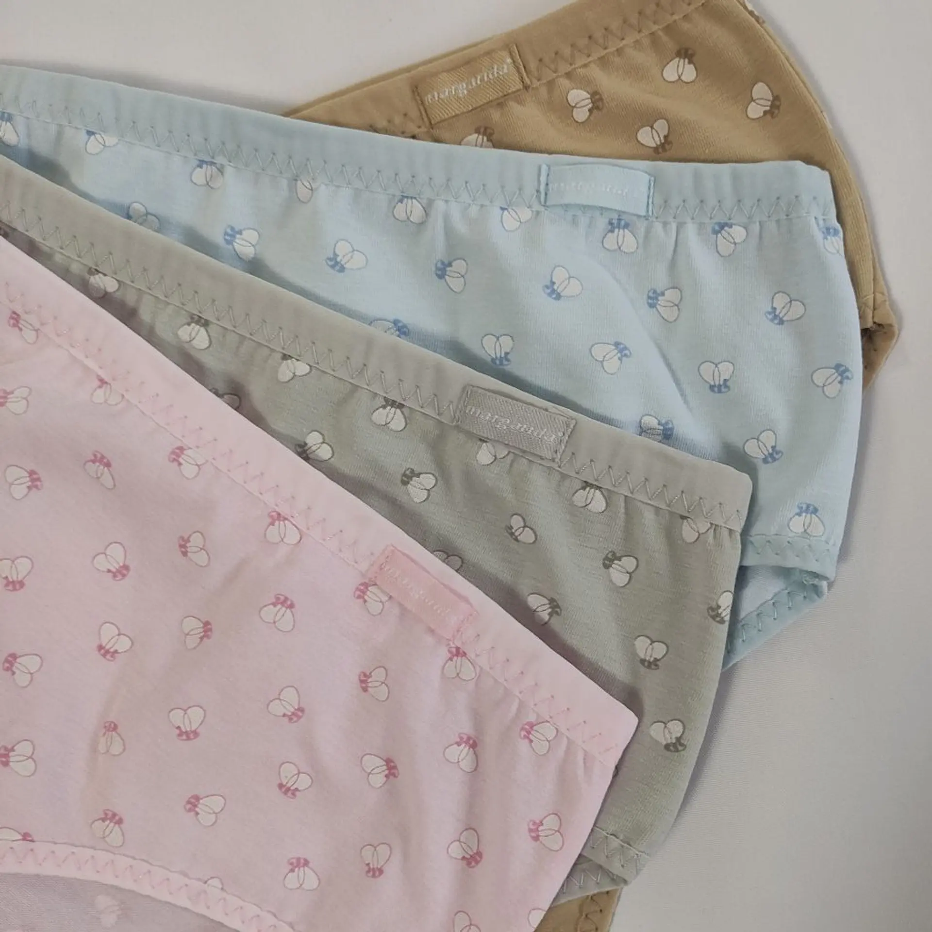 Cueca em algodão Margarida (abelhas) - Pack de 4  2
