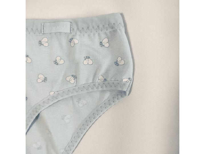 Bikini de algodão estampado abelhas marca Margarida - pack de 4 3