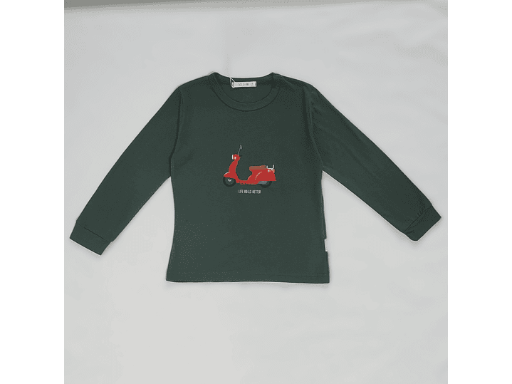 Pijama de Menino 100% Algodão com Scooter – Calças às Riscas | Fabricado em Portugal 3