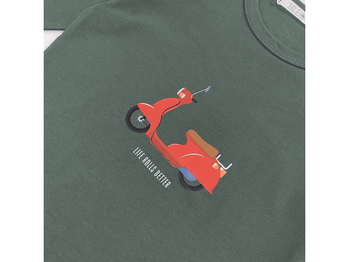 Pijama de Menino 100% Algodão com Scooter – Calças às Riscas | Fabricado em Portugal 2