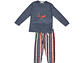 Pijama de Menino azul 100% Algodão com Scooter – Calças às Riscas | Fabricado em Portugal - Thumbnail 3