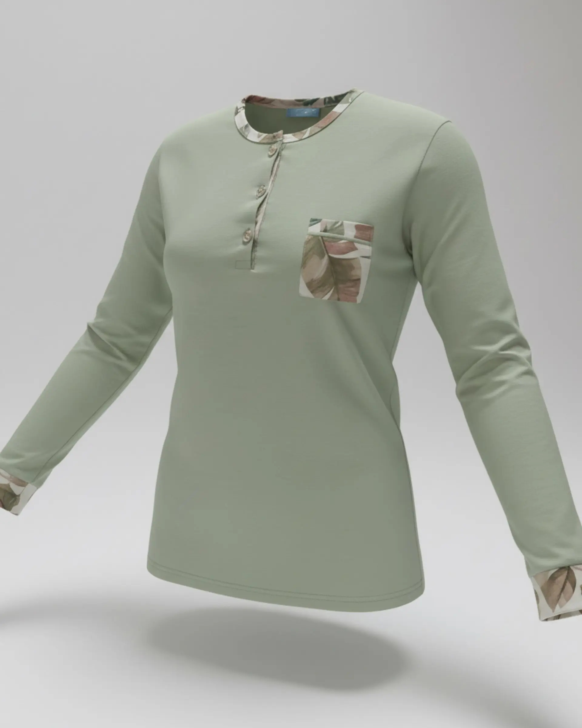 Pijama em algodão - verde 3