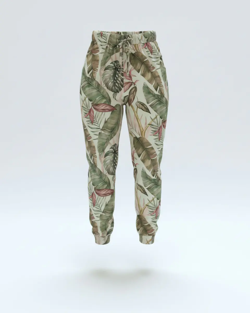Pijama Rosa Velho com Elefante e Calças Tropicais 4