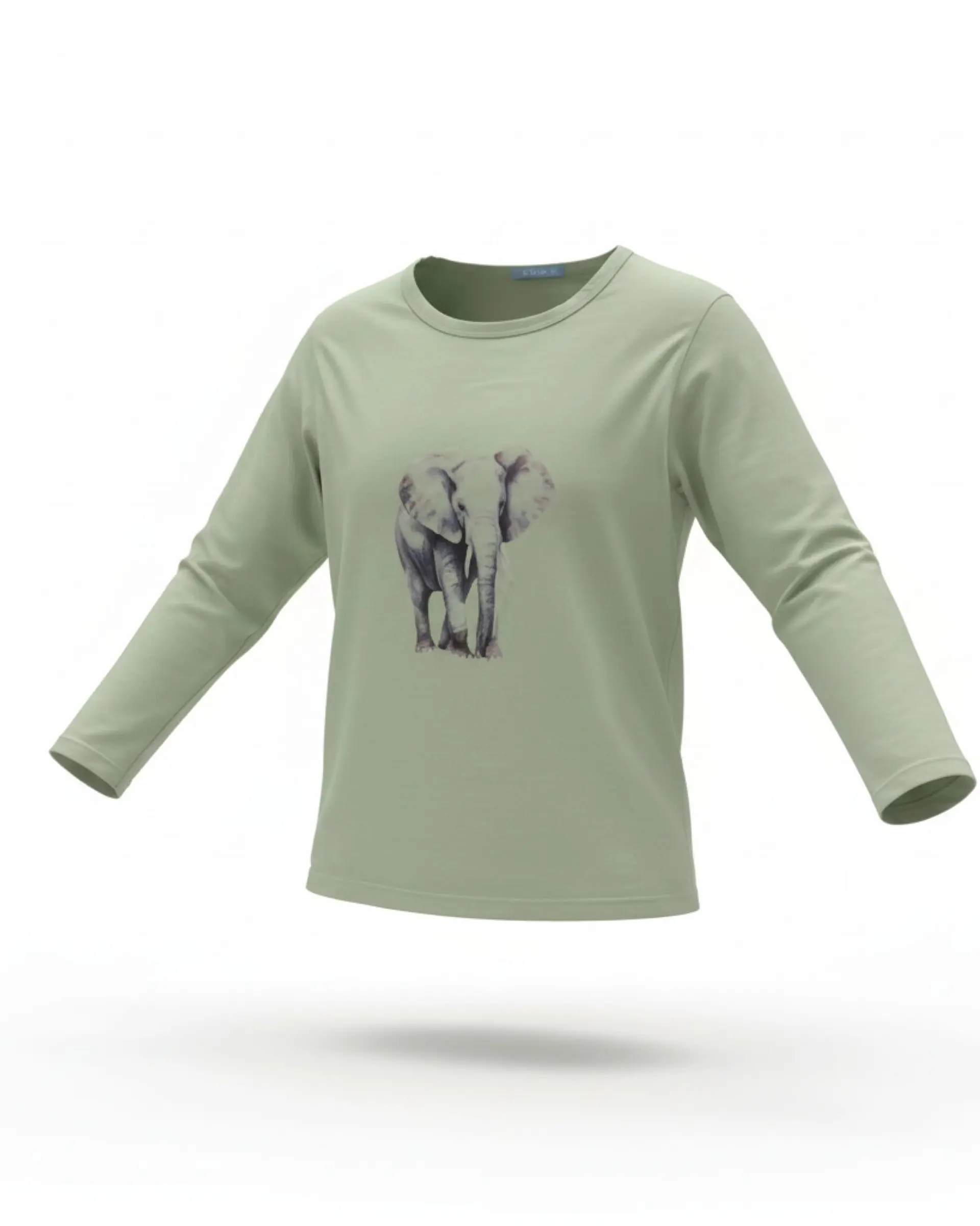 Pijama verde com Elefante e Calças Tropicais  3