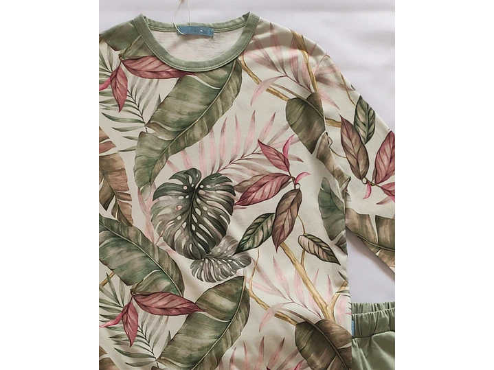 Pijama de mulher em algodão com decote redondo  5