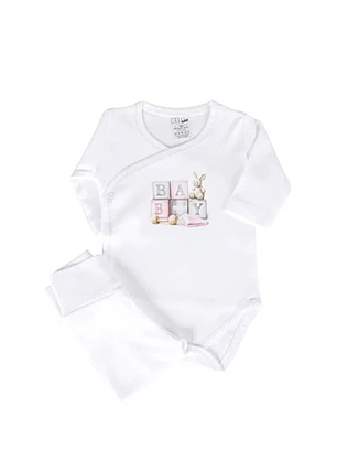 Body+collant de trespasse em algodão Cubos