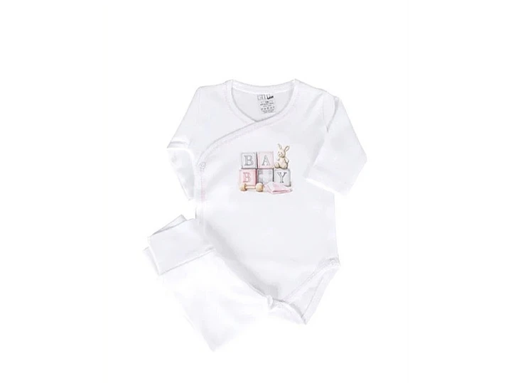 Body+collant de trespasse em algodão Cubos 1