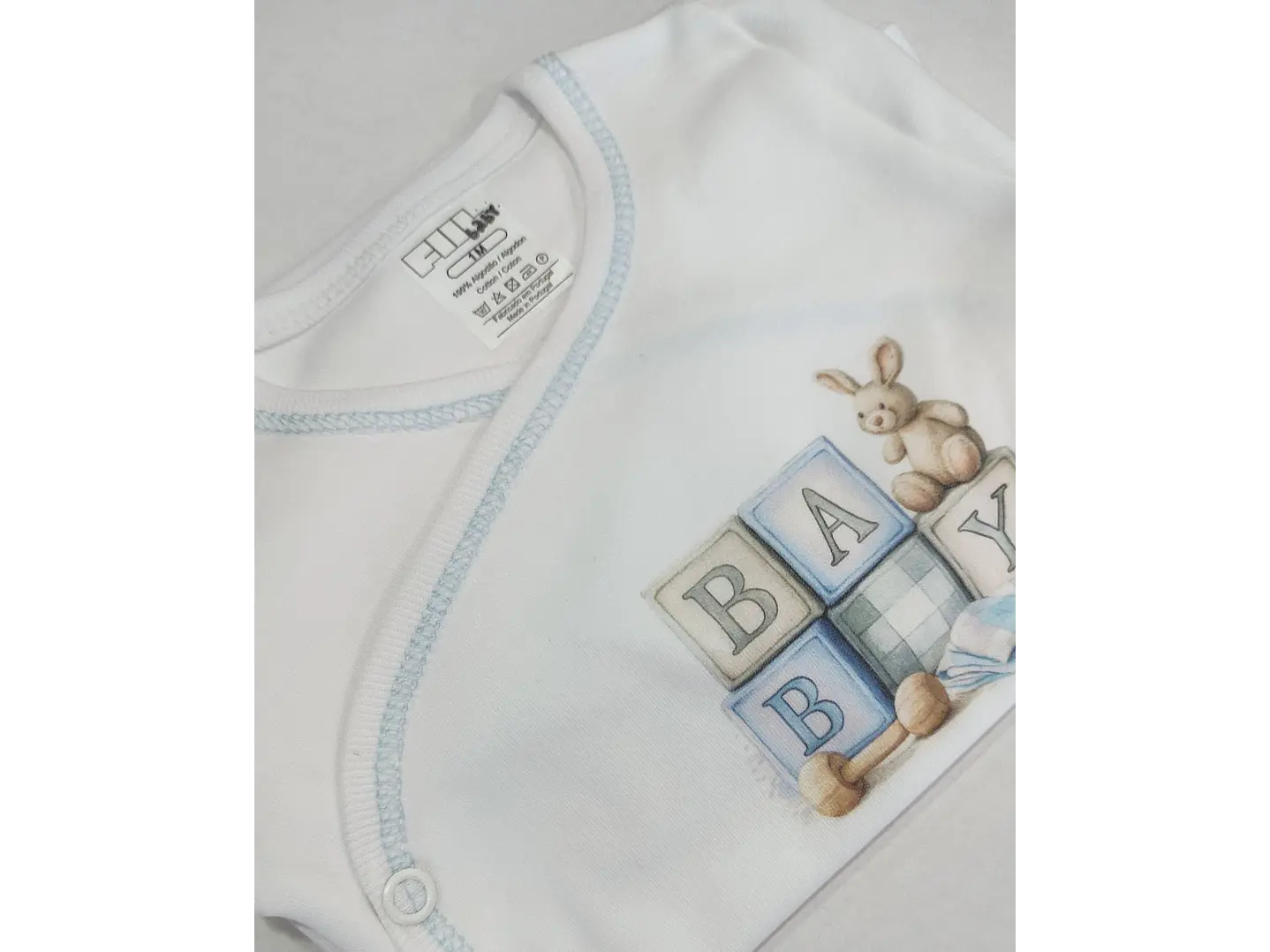 Body+collant de trespasse em algodão Cubos 2