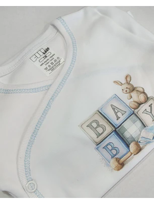 Body+collant de trespasse em algodão Cubos