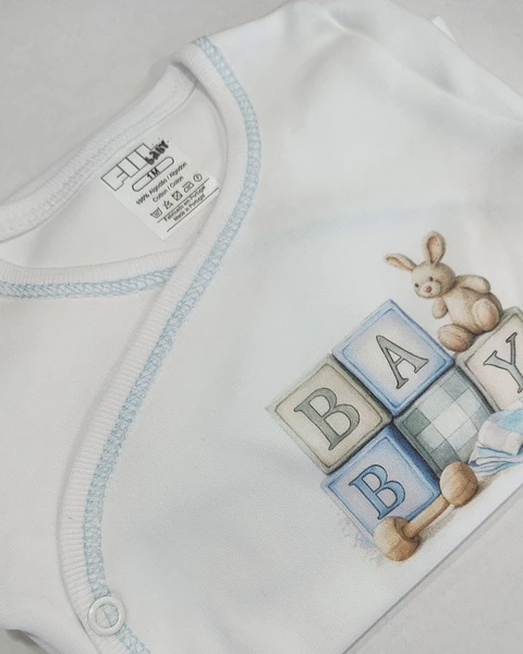 Body+collant de trespasse em algodão Cubos