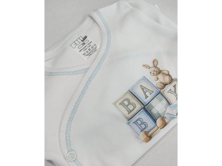 Body+collant de trespasse em algodão Cubos 2