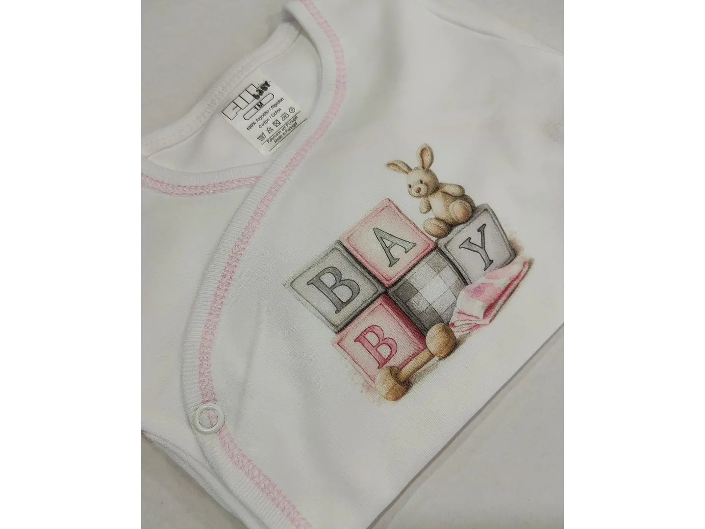 Body+collant de trespasse em algodão Cubos 3