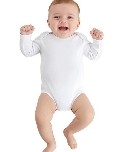 Body de bebé em algodão sem carda - tamanho 1 mês (51-55 cm)