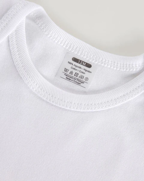 Body de bebé em algodão sem carda - tamanho 12 meses (73-78 cm)