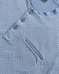 Pijama de homem em algodão - azul indigo - Thumbnail 4