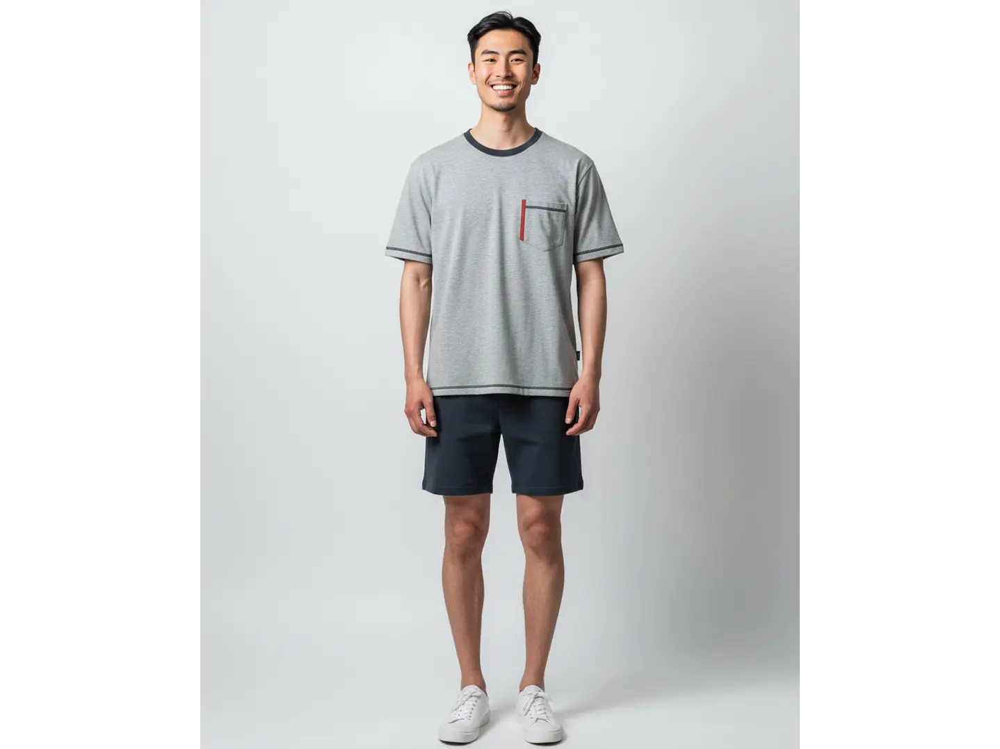 Pijama de Homem em Algodão com Calção 1