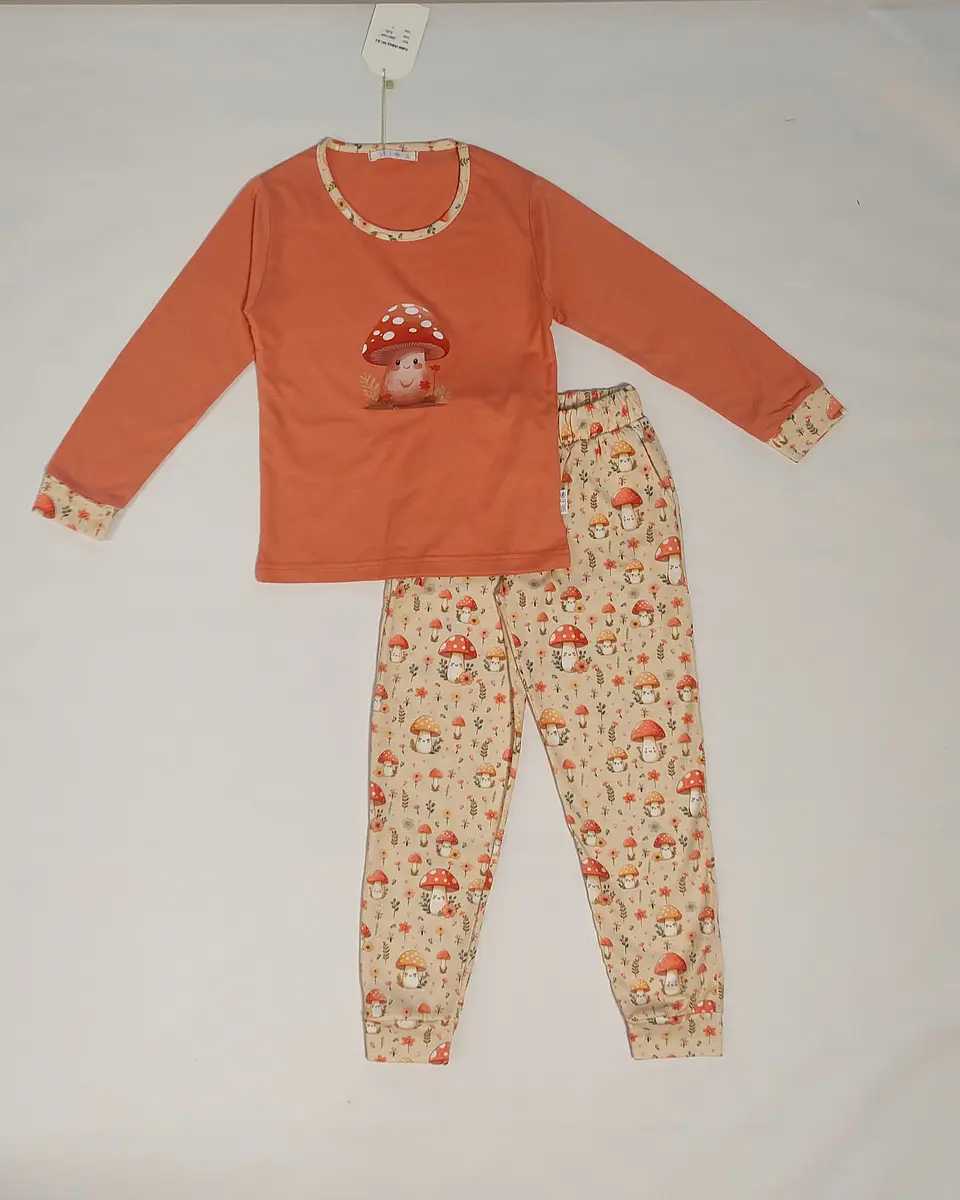 Pijama de menina em algodão - cogumelo 4