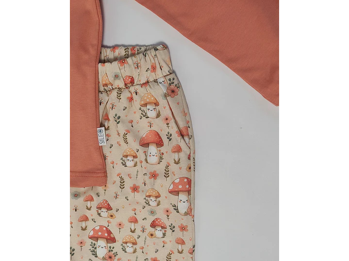 Pijama de menina em algodão - cogumelo 6