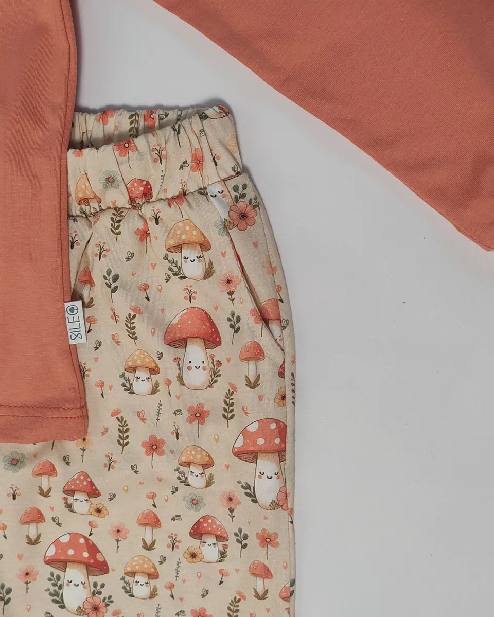 Pijama de menina em algodão - cogumelo 6