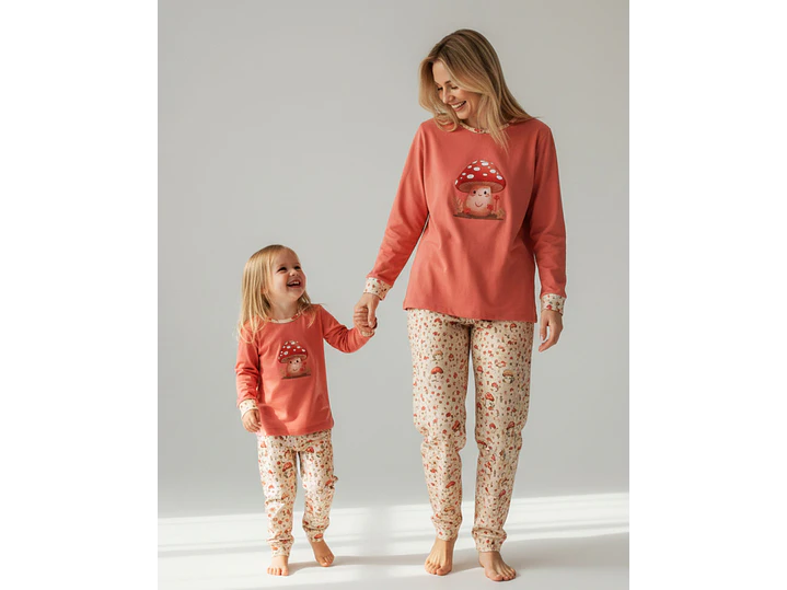 Pijama de menina em algodão - cogumelo 2