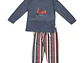 Pijama de Menino azul 100% Algodão com Scooter – Calças às Riscas | Fabricado em Portugal - Thumbnail 3