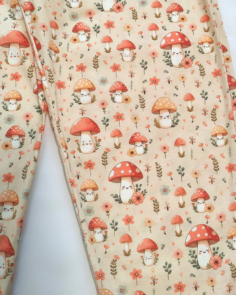 Pijama de Mulher em Algodão com Estampado de Cogumelos  4