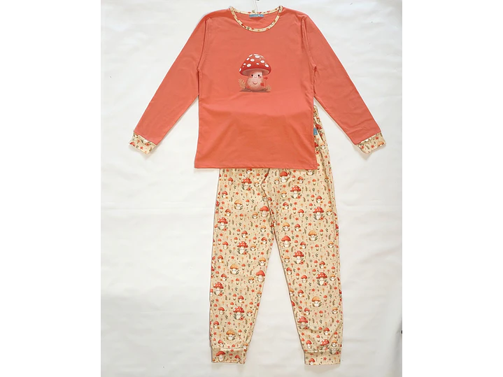 Pijama de Mulher em Algodão com Estampado de Cogumelos  7