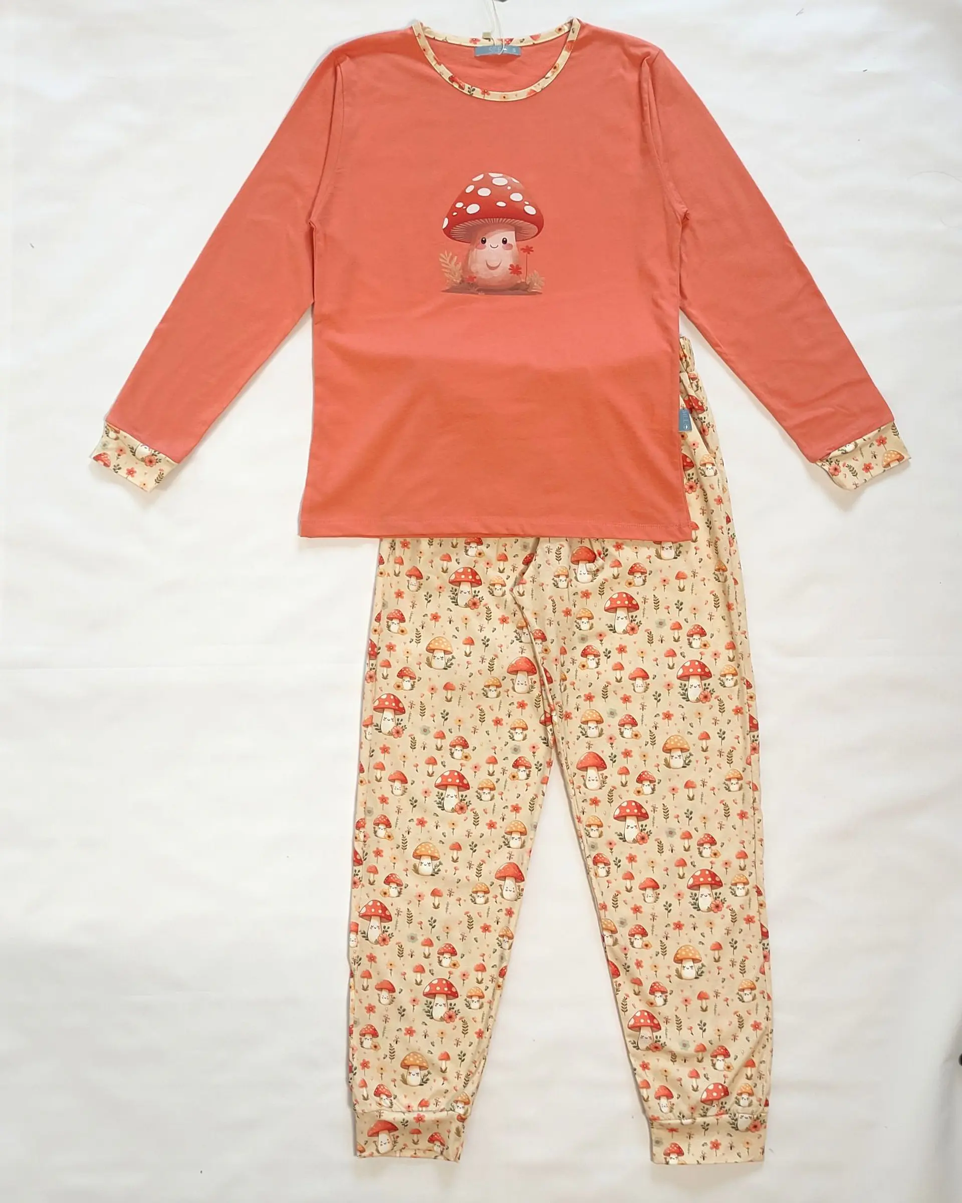 Pijama de Mulher em Algodão com Estampado de Cogumelos  7
