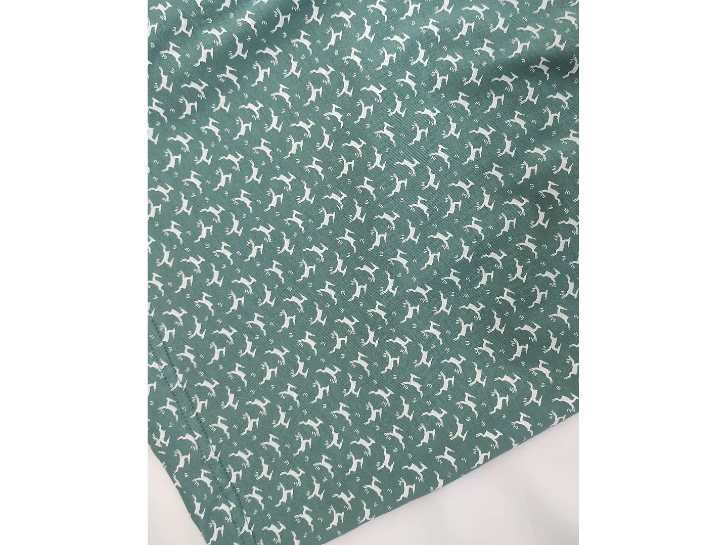 Pijama de homem em algodão verde jade - calção estampado 6