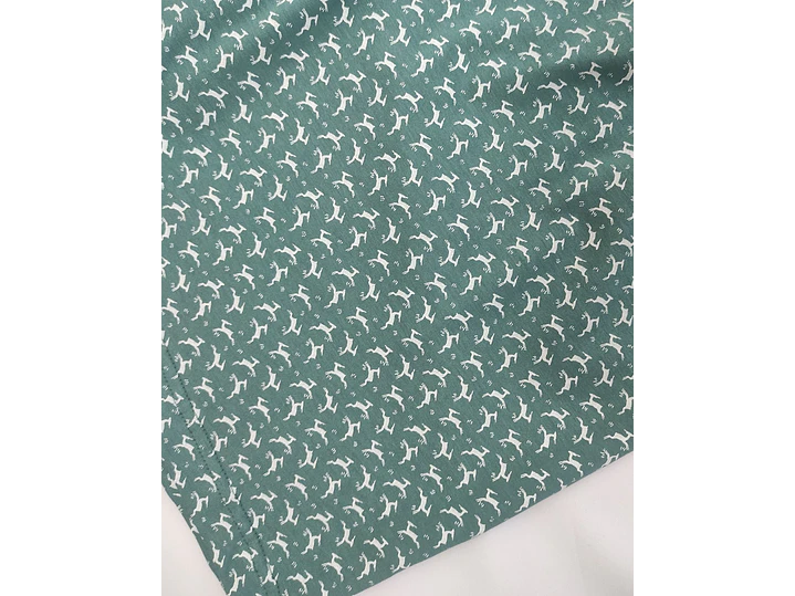 Pijama de homem em algodão verde jade - calção estampado 6